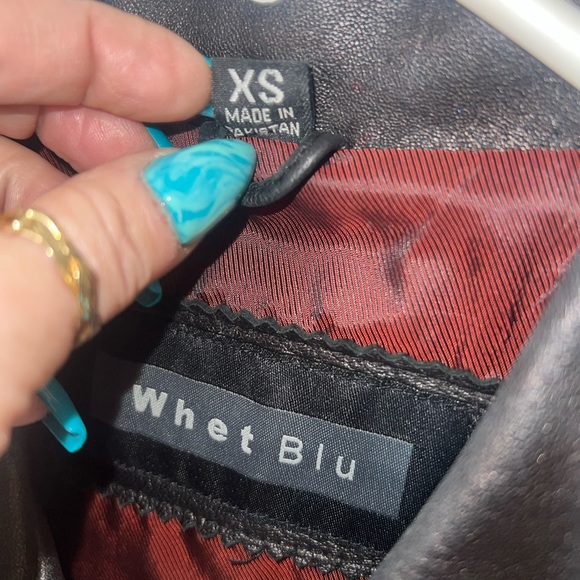 🖤lambs leatherWHET BLU REAL LAMBS LEATHER JACKET🖤🎁LIKE NEW CONDITION 🎁XS😎 - Picture 6 of 6